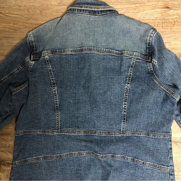 St. John’s Bay Women’s Blue Jean Jacket, size 1X - Picture 9 of 11